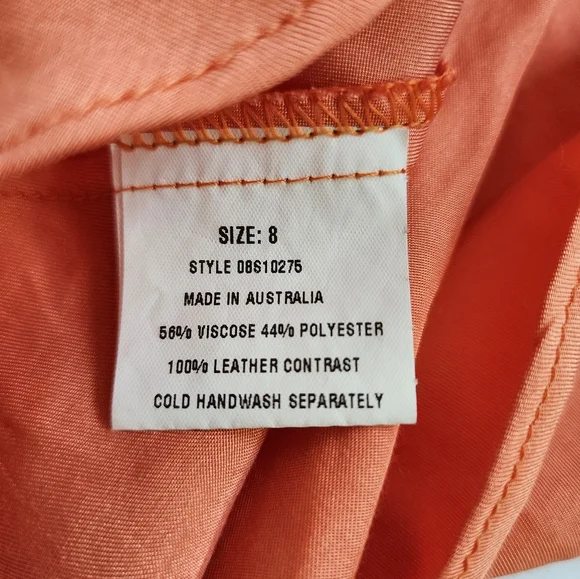 Manning Cartell Orange Babydoll Halter Top Size AUS 8 - Picture 5 of 5